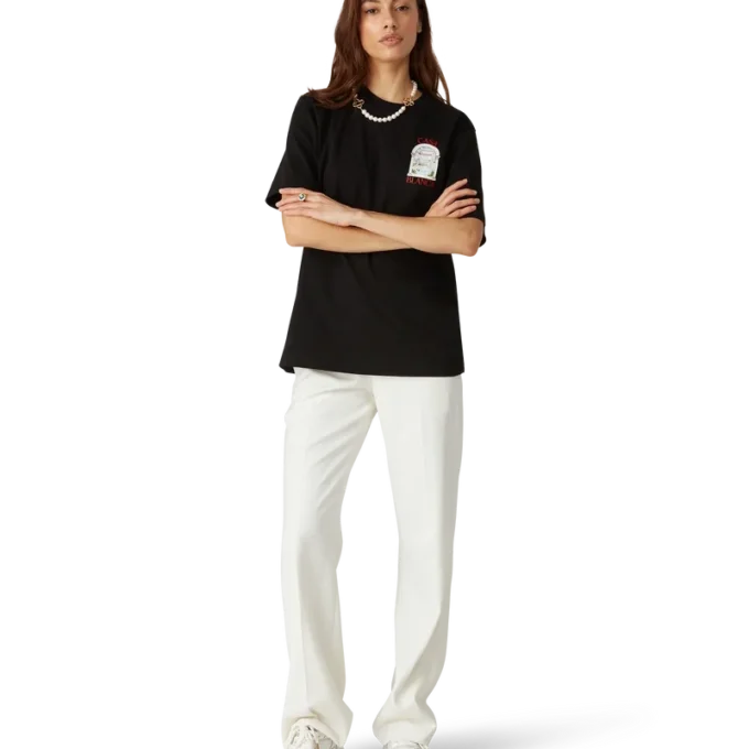 Collar con logotipo de perla mediana