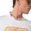 Collar con nudo rosa