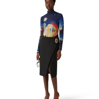 Falda cruzada entallada