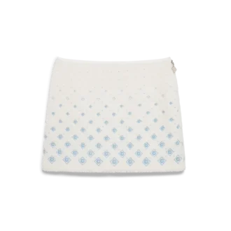 Falda de felpa con monograma degradado bordado