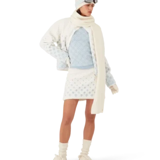 Falda de felpa con monograma degradado bordado