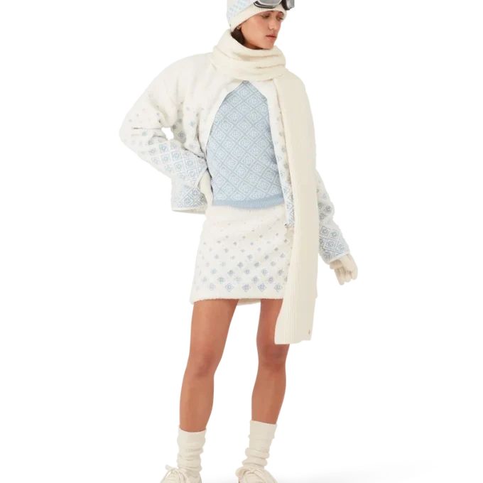 Falda de felpa con monograma degradado bordado