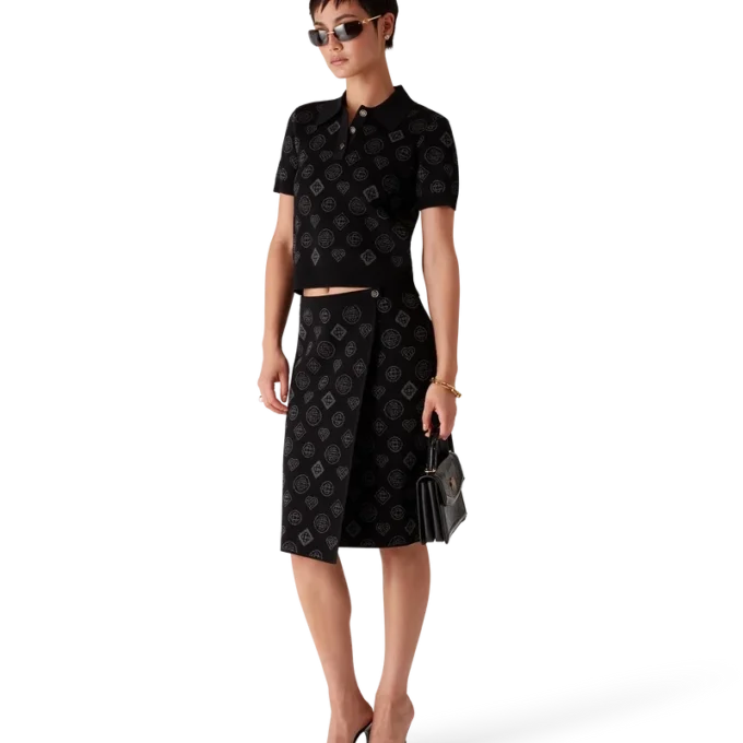 Falda de jacquard con monograma