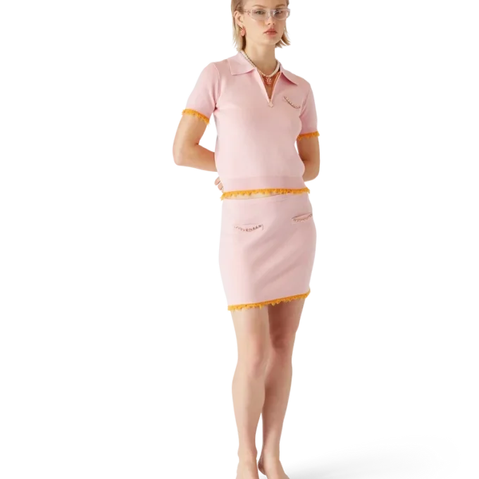 Falda de merino de doble cara