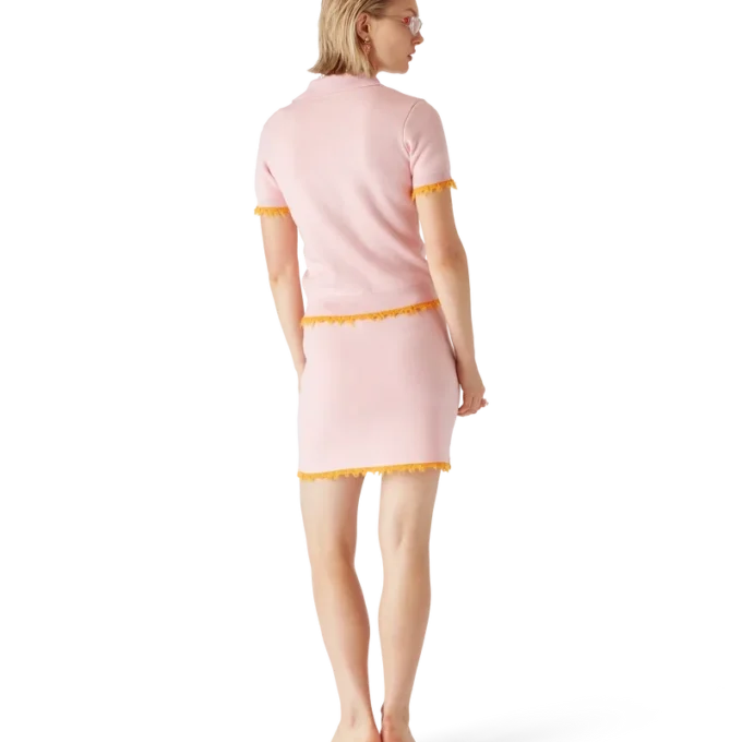 Falda de merino de doble cara