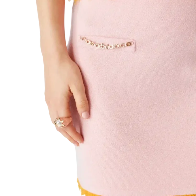 Falda de merino de doble cara