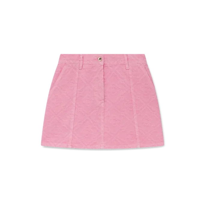 Falda de mezclilla con monograma