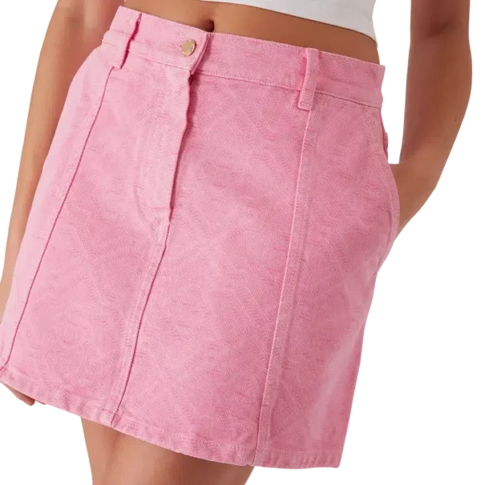 Falda de mezclilla con monograma