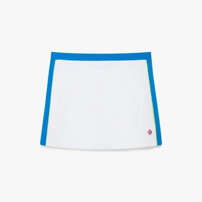 Falda de piqué blanca y azul