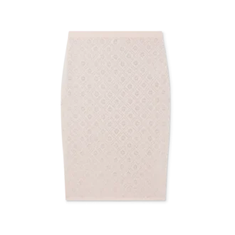 Falda de punto con monograma de cristal