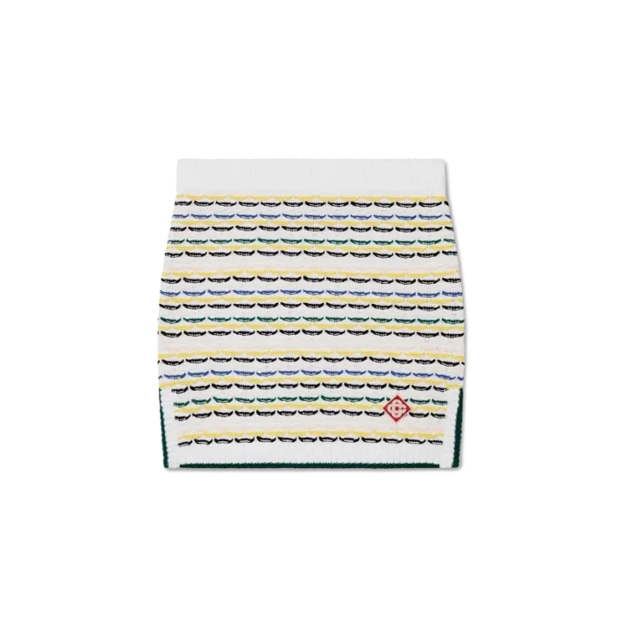 Falda de punto de algodón con puntada plisada