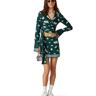 Camisa cruzada de seda Metaphysical