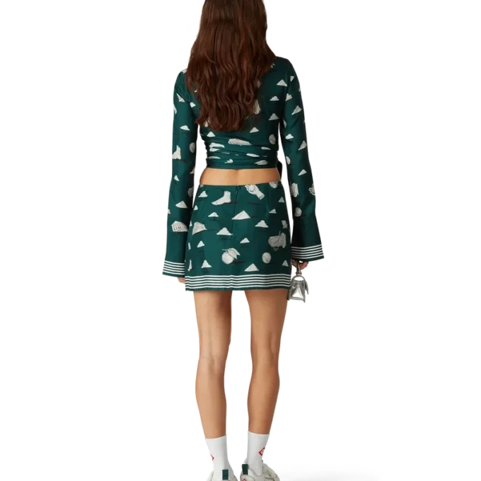 Camisa cruzada de seda Metaphysical