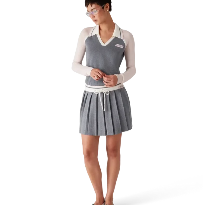 Falda de tenis de punto de merino