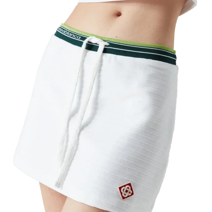 Falda de tenis de terciopelo texturizado