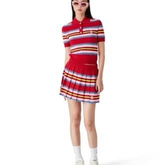 Falda plisada a rayas