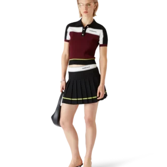 Falda plisada a rayas