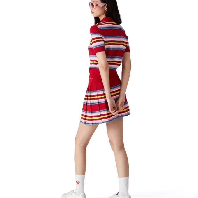 Falda plisada a rayas