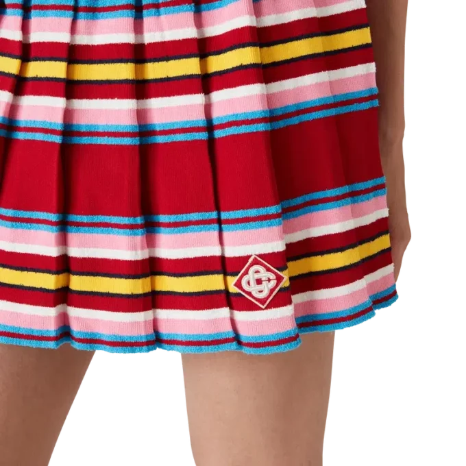 Falda plisada a rayas