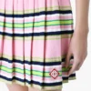 Falda plisada a rayas rosa y verde