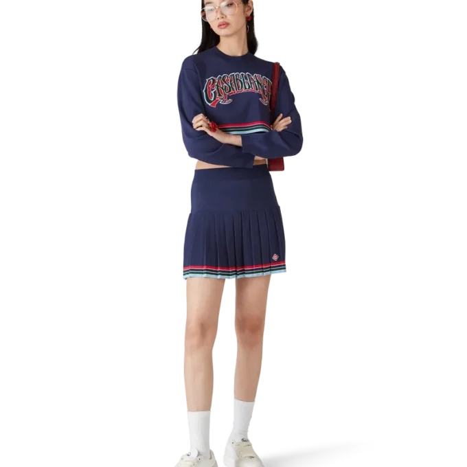 Falda plisada estilo béisbol Falda plisada estilo béisbol