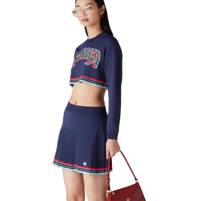 Falda plisada estilo béisbol Falda plisada estilo béisbol