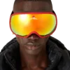 Gafas de esquí con degradado rojo y naranja