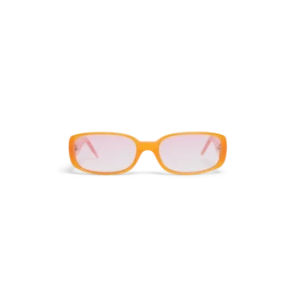 Gafas de sol delgadas en rosa y naranja