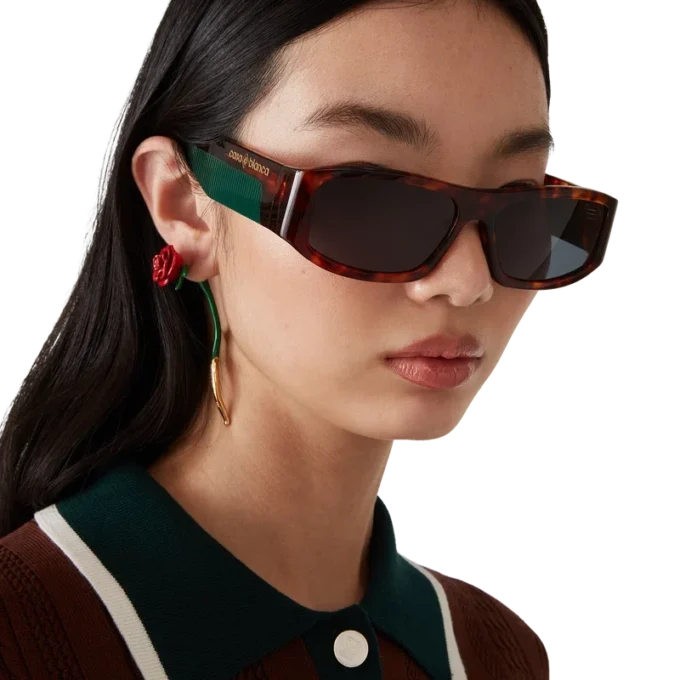 Gafas de sol rectangulares en carey