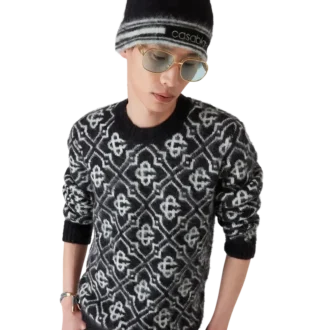 Gorro de mohair a rayas Gorro de mohair a rayas