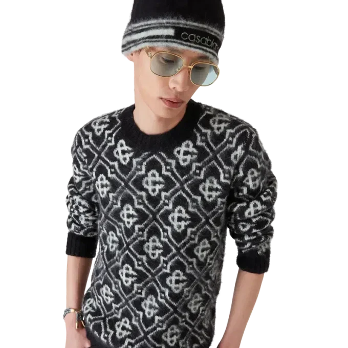 Gorro de mohair a rayas