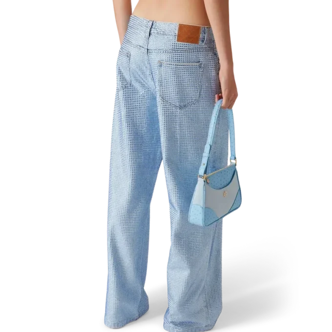 Jeans con adornos de cristales