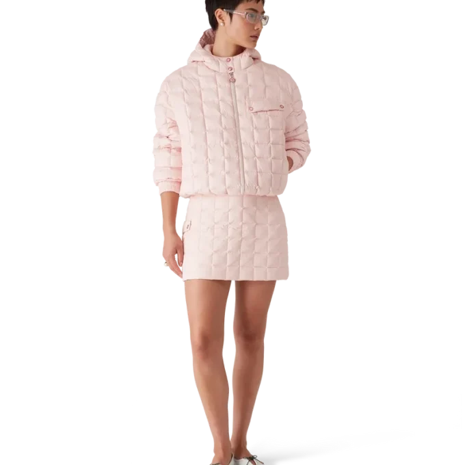 Minifalda acolchada de nailon