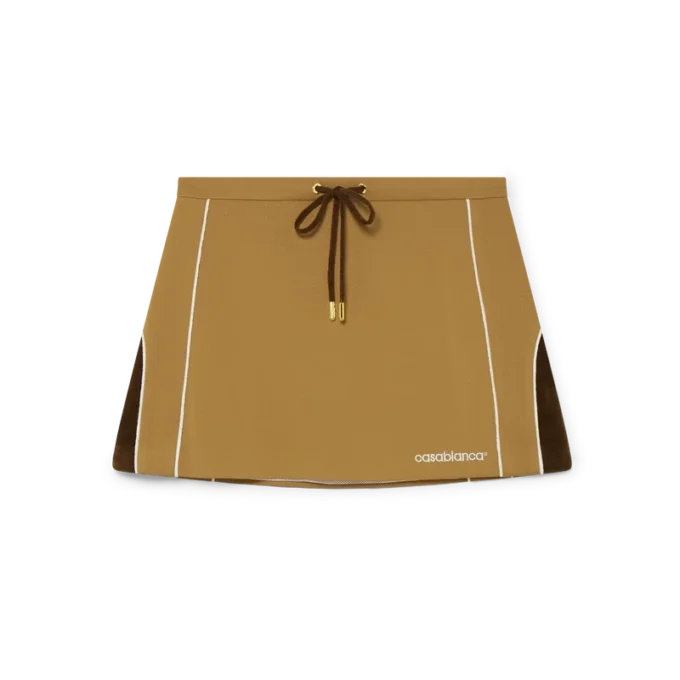 Minifalda con paneles de chenilla