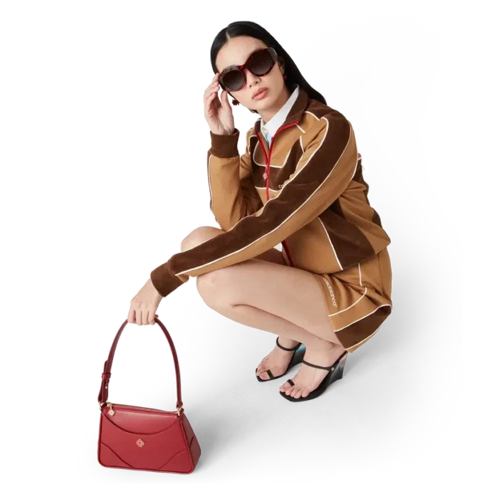 Minifalda con paneles de chenilla