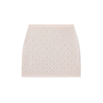 Minifalda de punto con monograma de cristal