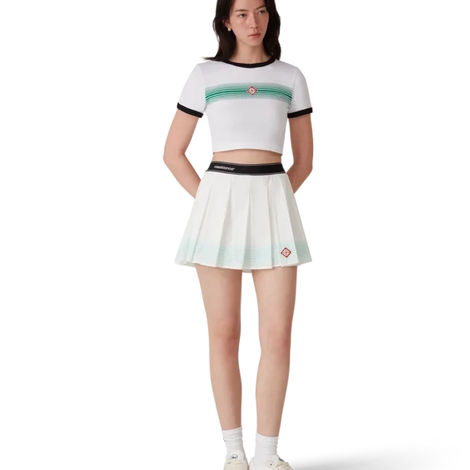 Minifalda plisada a rayas Minifalda plisada a rayas