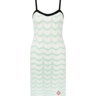 Minivestido de croché de algodón Wave