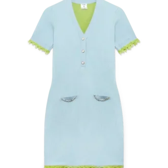 Minivestido de merino de doble cara