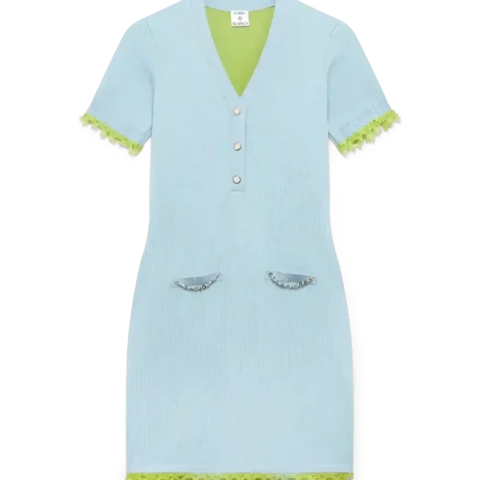 Minivestido de merino de doble cara