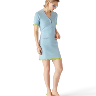 Minivestido de merino de doble cara