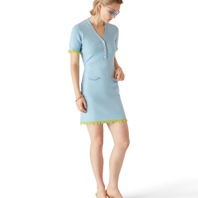 Minivestido de merino de doble cara