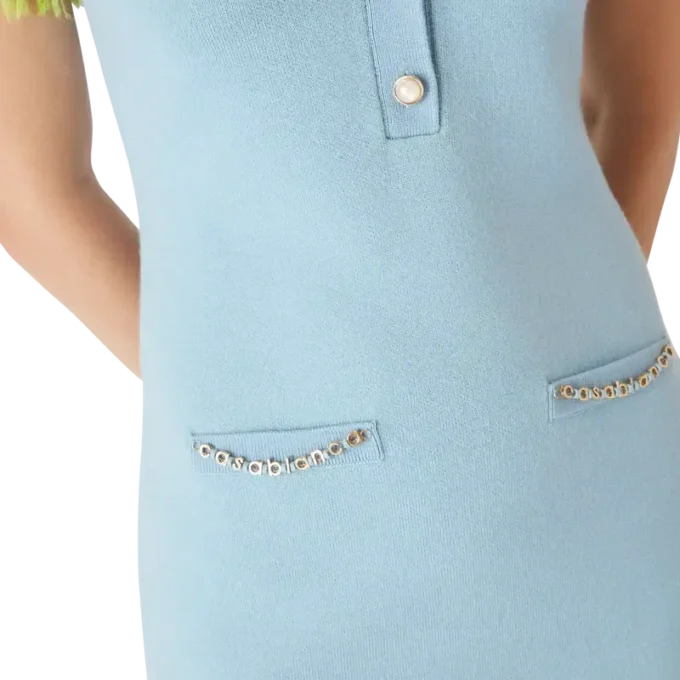 Minivestido de merino de doble cara