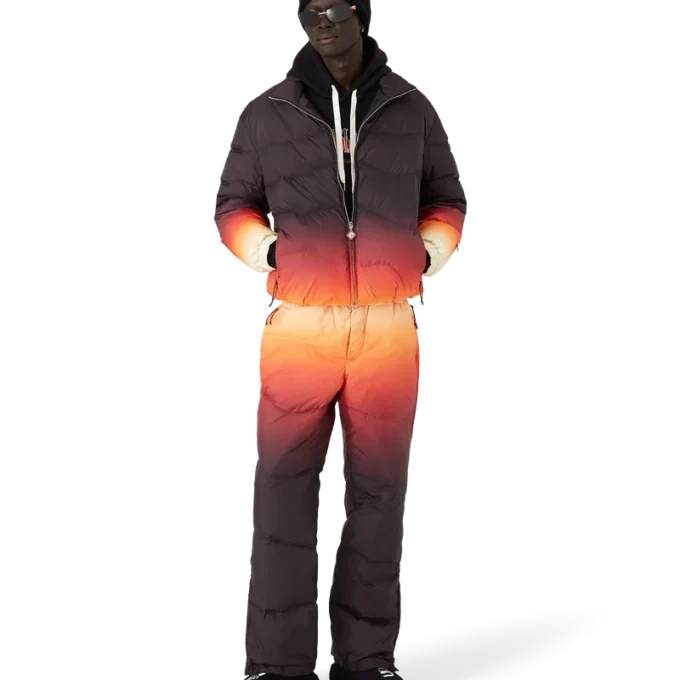 Pantalones acolchados de nylon degradado