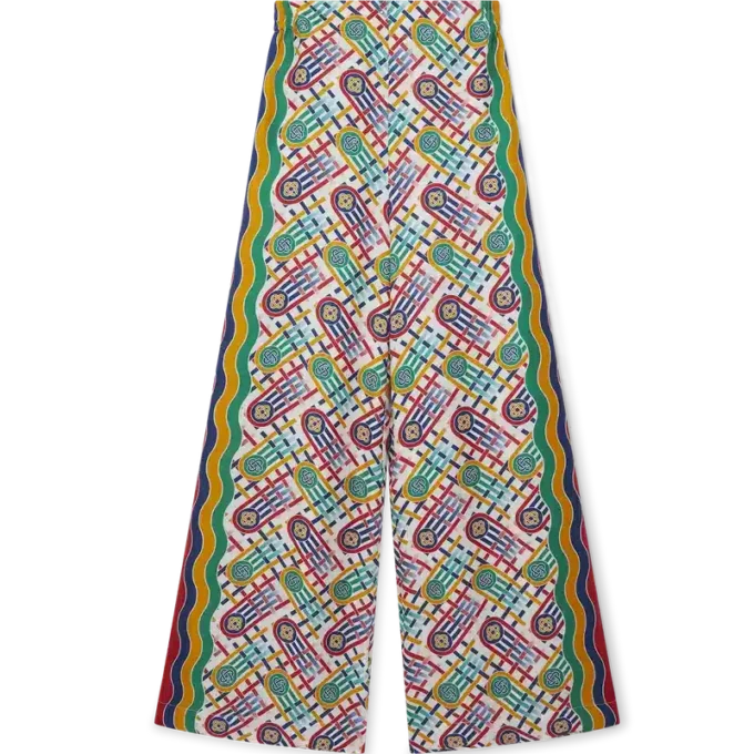 Pantalones anchos estampados