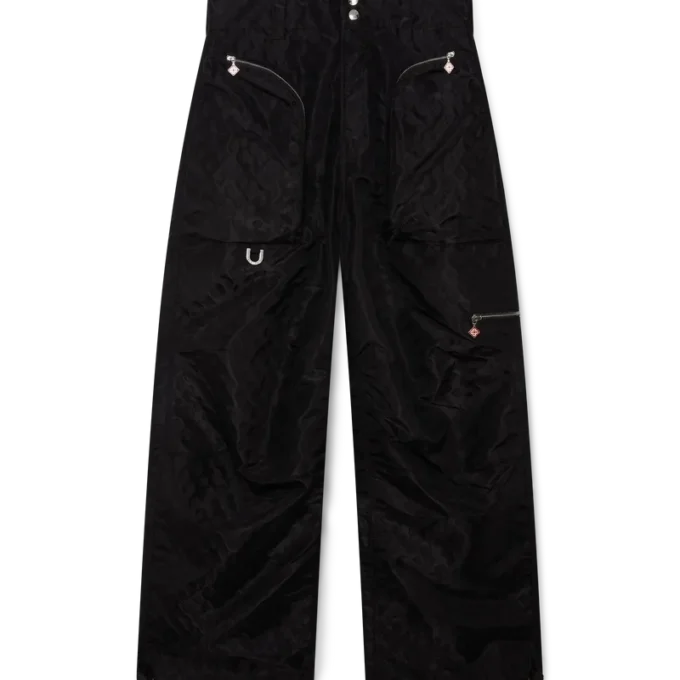 Pantalones cargo de jacquard de nailon
