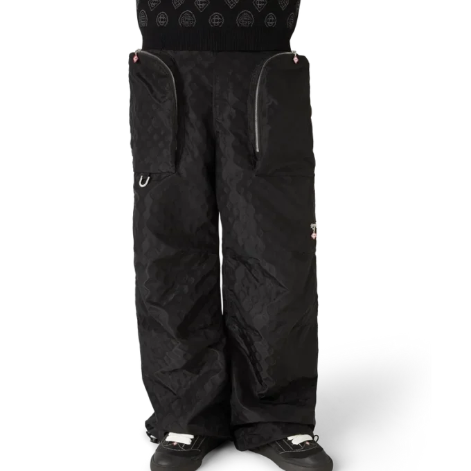 Pantalones cargo de jacquard de nailon