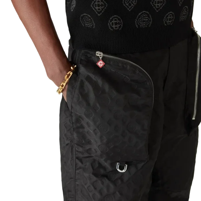 Pantalones cargo de jacquard de nailon