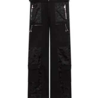 Pantalones cargo de nylon con estampado de camuflaje de montaña