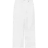Pantalones chino con monograma en blanco